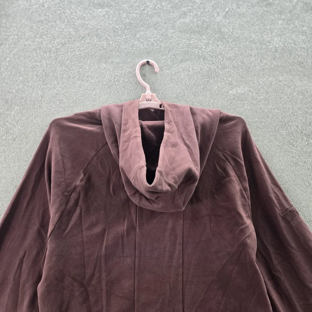 Alphalete Women Sweatshirt L Burgundy Activewear‎ Logo Identity Pro Pullover